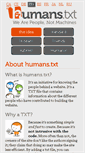 Mobile Screenshot of humanstxt.org